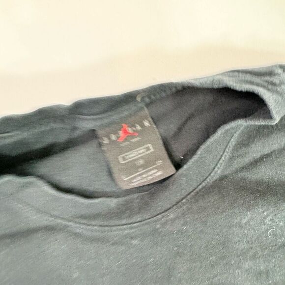 Jordan Nike Shirt Mens Medium Black Air Jordan Short-Sleeve Pullover Top Sporty - Picture 5 of 8
